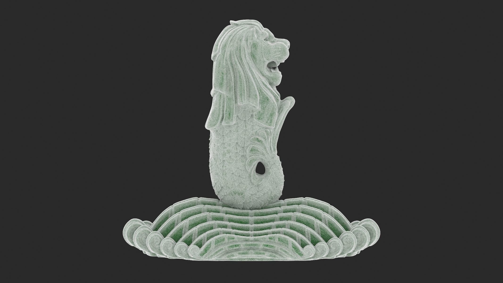 Merlion Statue 3D Print 3D print model_10