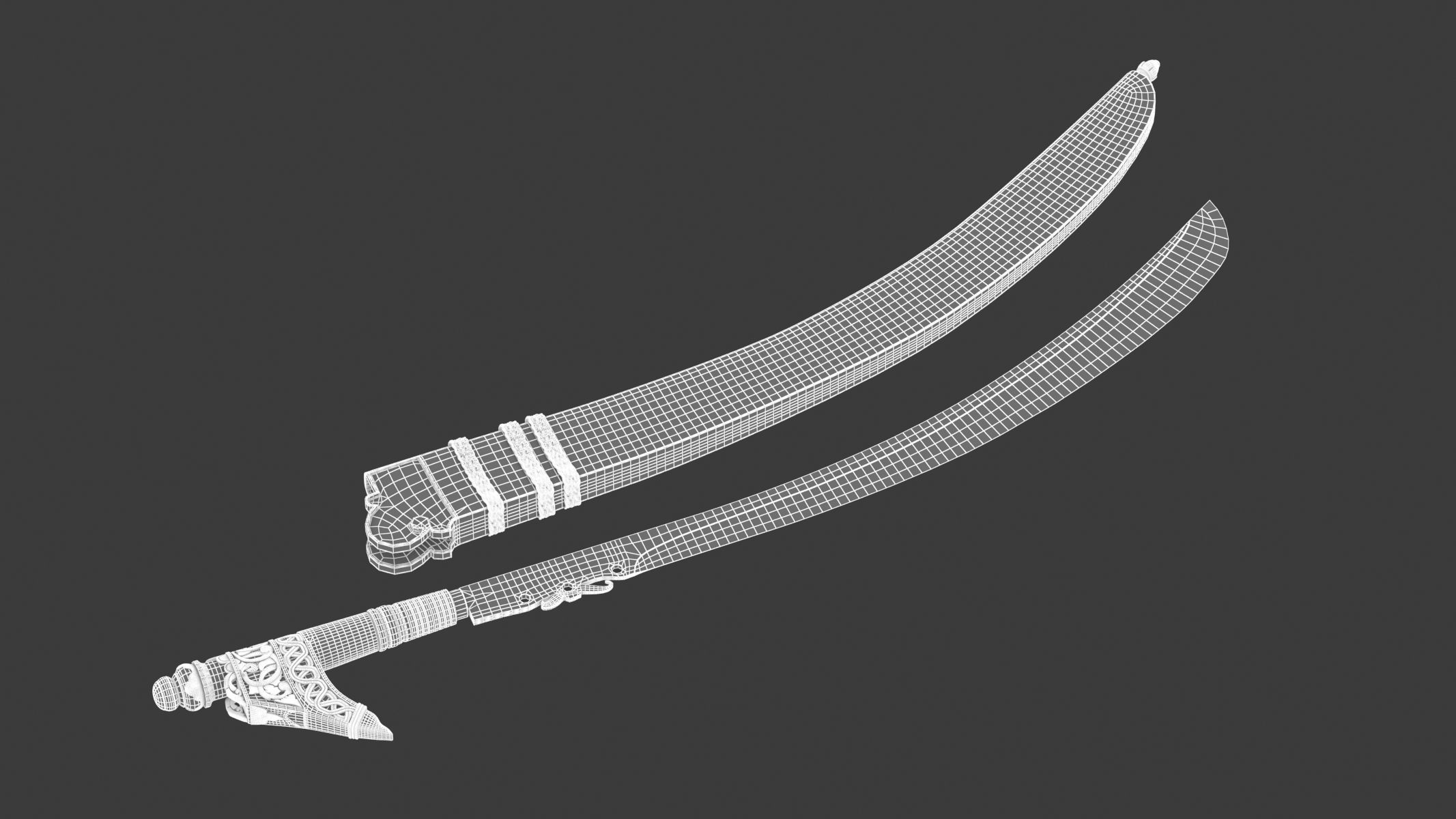 Niabor Sword Low-poly 3D model_12