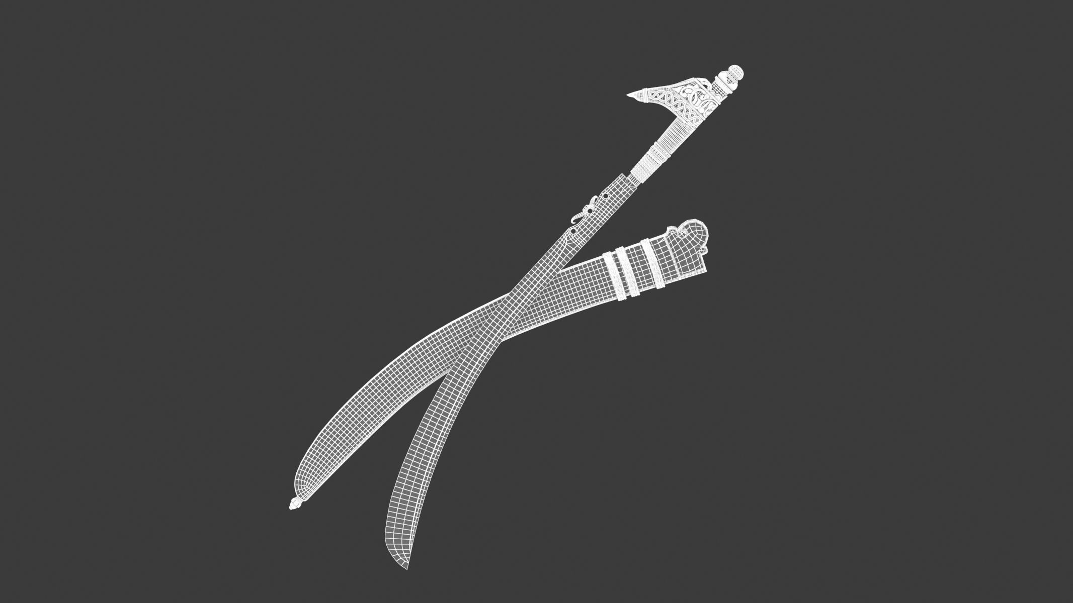 Niabor Sword Low-poly 3D model_15