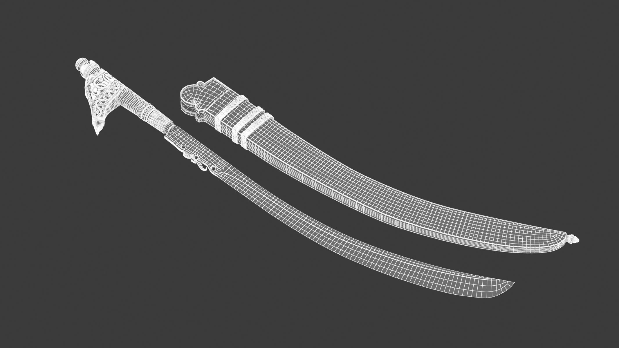 Niabor Sword Low-poly 3D model_11