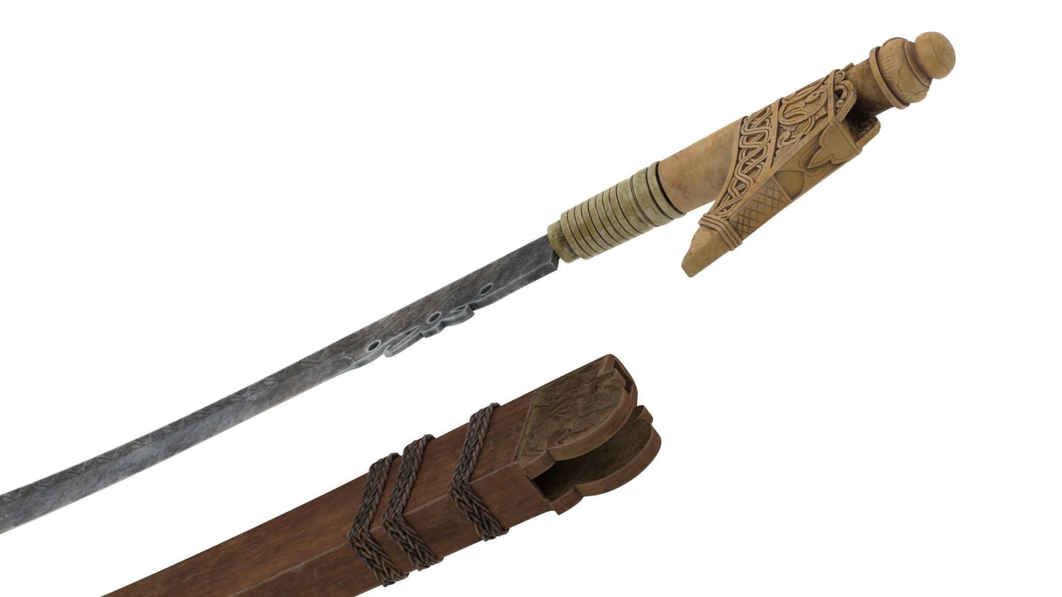 Niabor Sword Low-poly 3D model_7