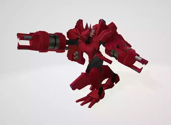 BlitzGreymon robot holding gun