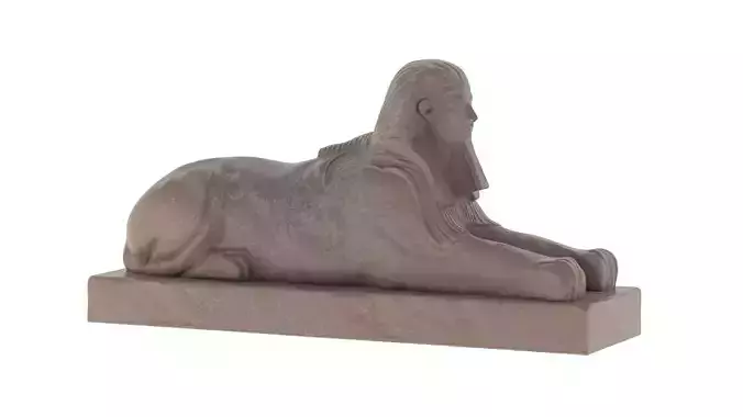 Sphinx of Hatshepsut Statue Low-poly 3D model