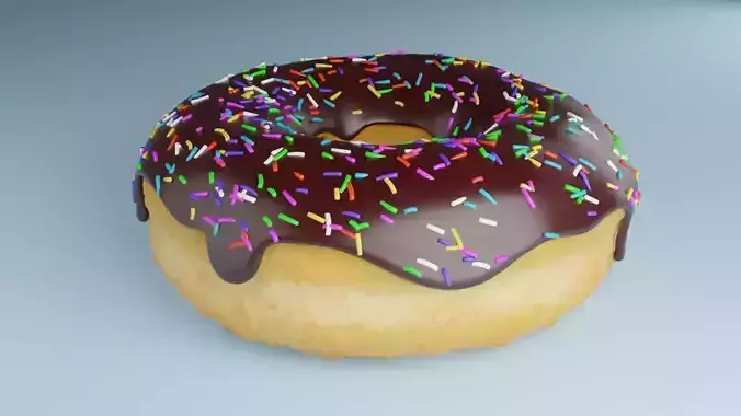 Donut chocolate with sprinkles