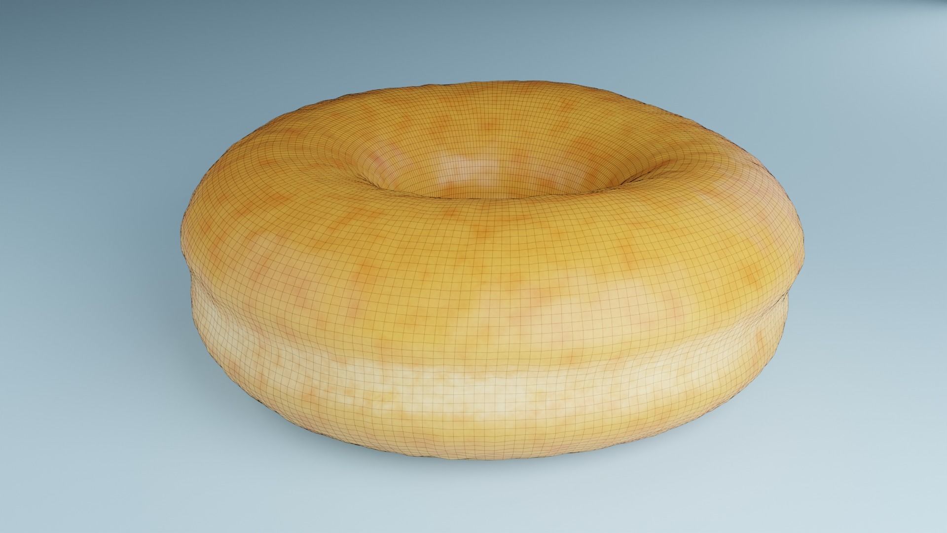 Donut chocolate with sprinkles 3D model_7