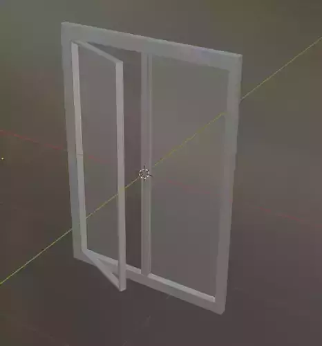 Half open Glass Door