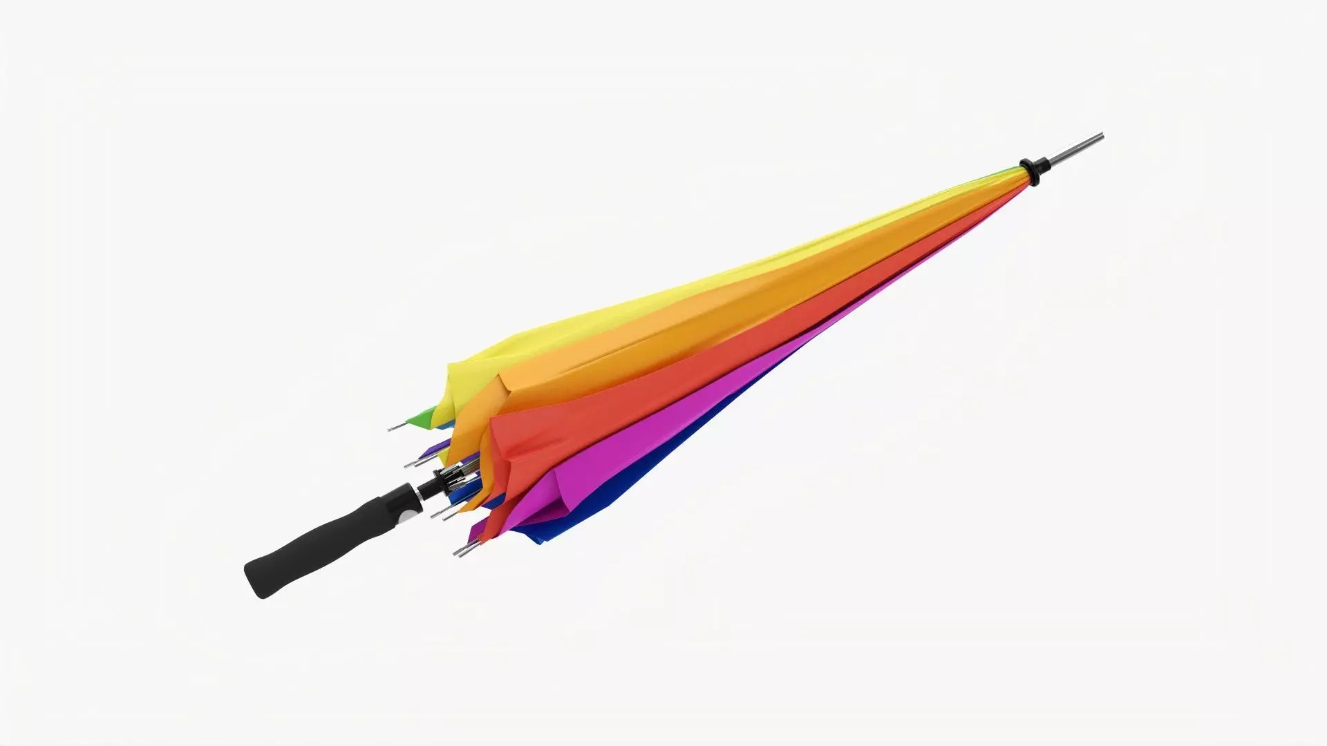 Umbrella large automatic folded colorful 3D model