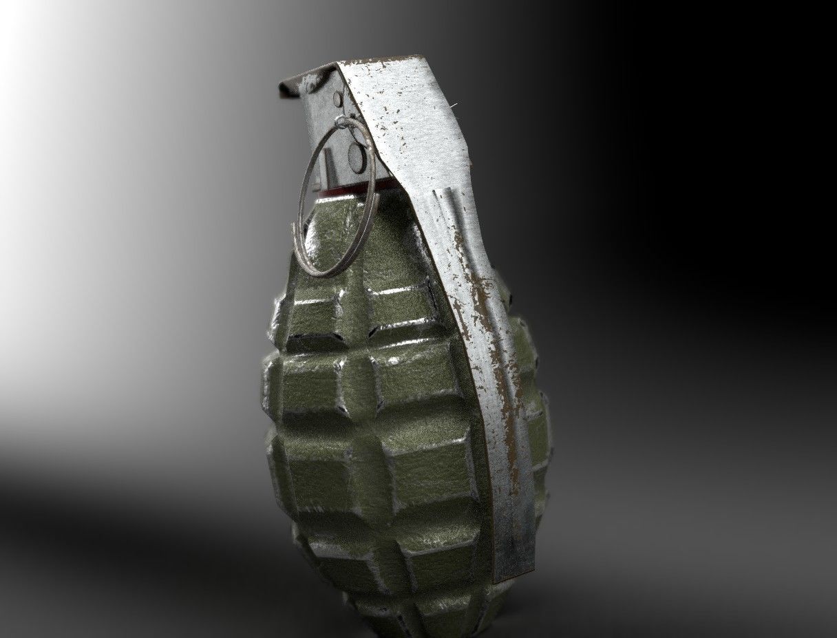 Grenade army MK 2 3d model  Low-poly 3D model_12