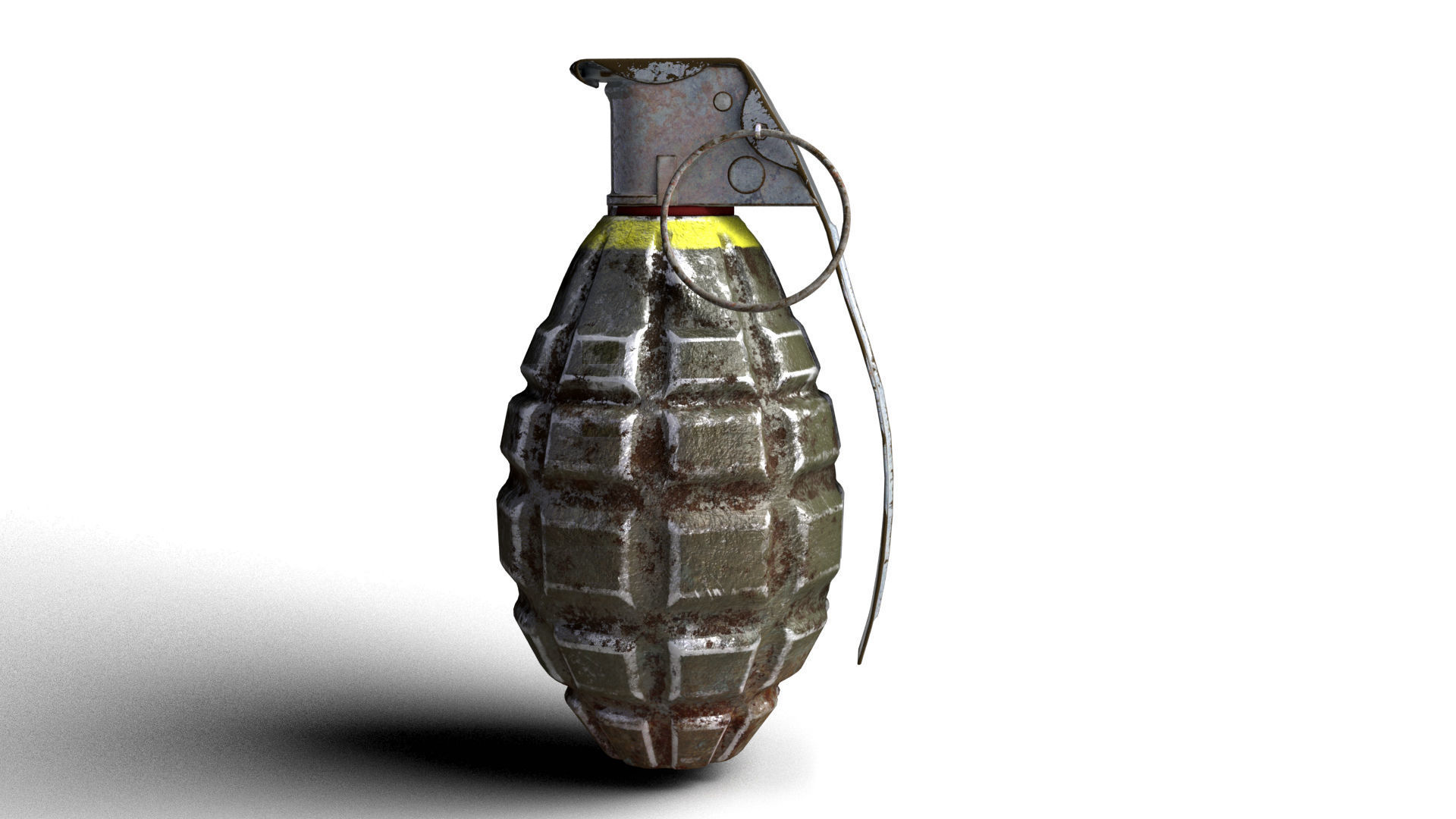 Grenade army MK 2 3d model  Low-poly 3D model_9