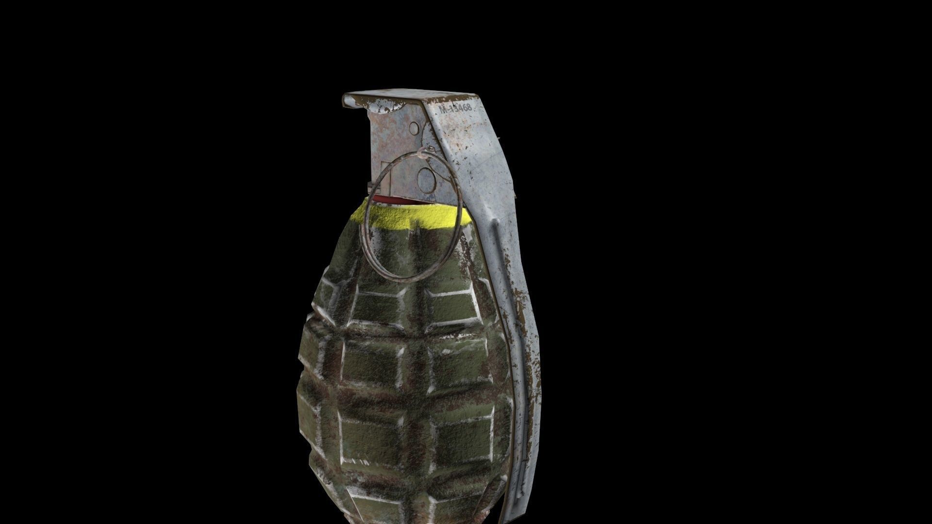 Grenade army MK 2 3d model  Low-poly 3D model_5