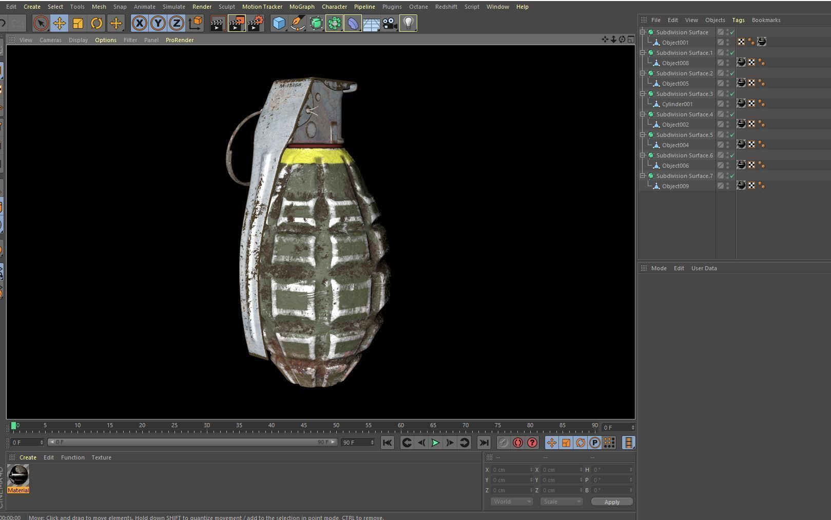 Grenade army MK 2 3d model  Low-poly 3D model_6