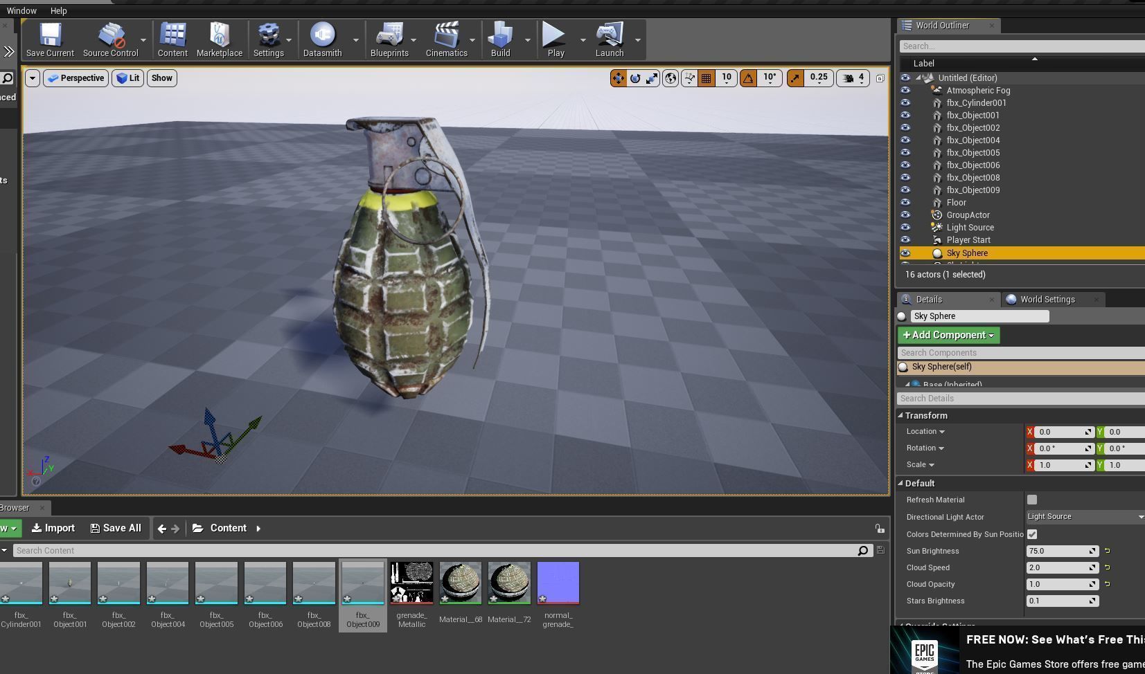 Grenade army MK 2 3d model  Low-poly 3D model_8