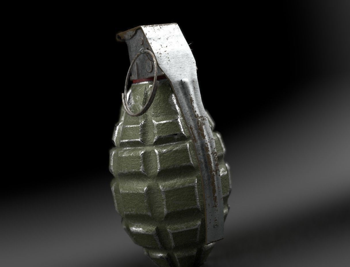 Grenade army MK 2 3d model  Low-poly 3D model_14