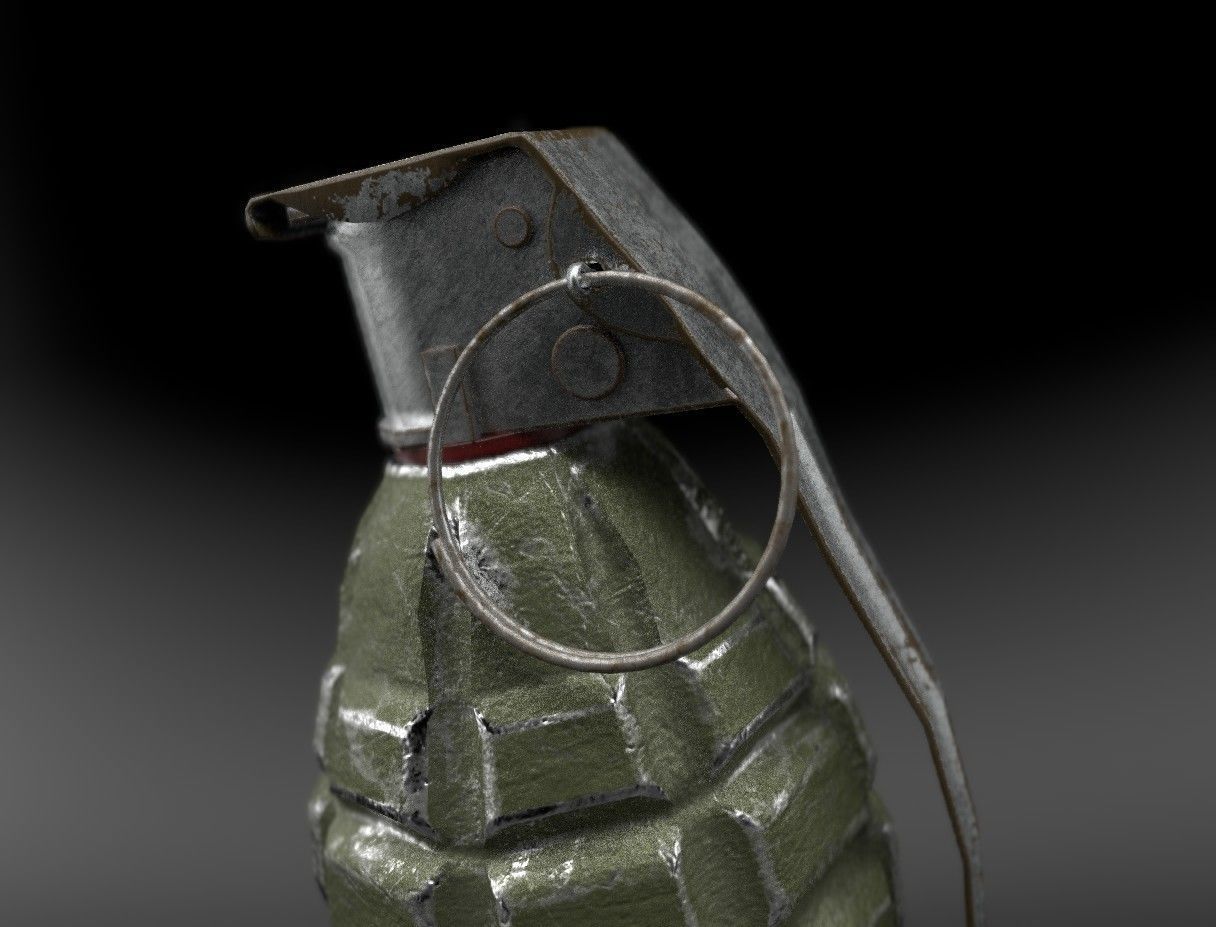 Grenade army MK 2 3d model  Low-poly 3D model_10