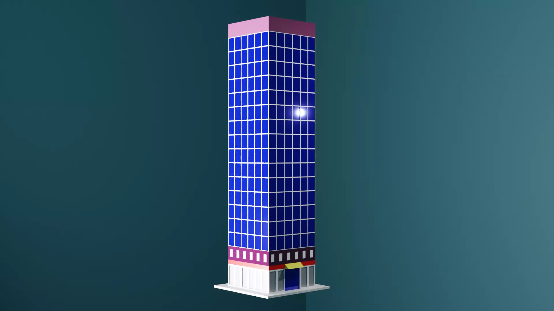 Free 3D Building Low Poly Game Ready Free low-poly 3D model