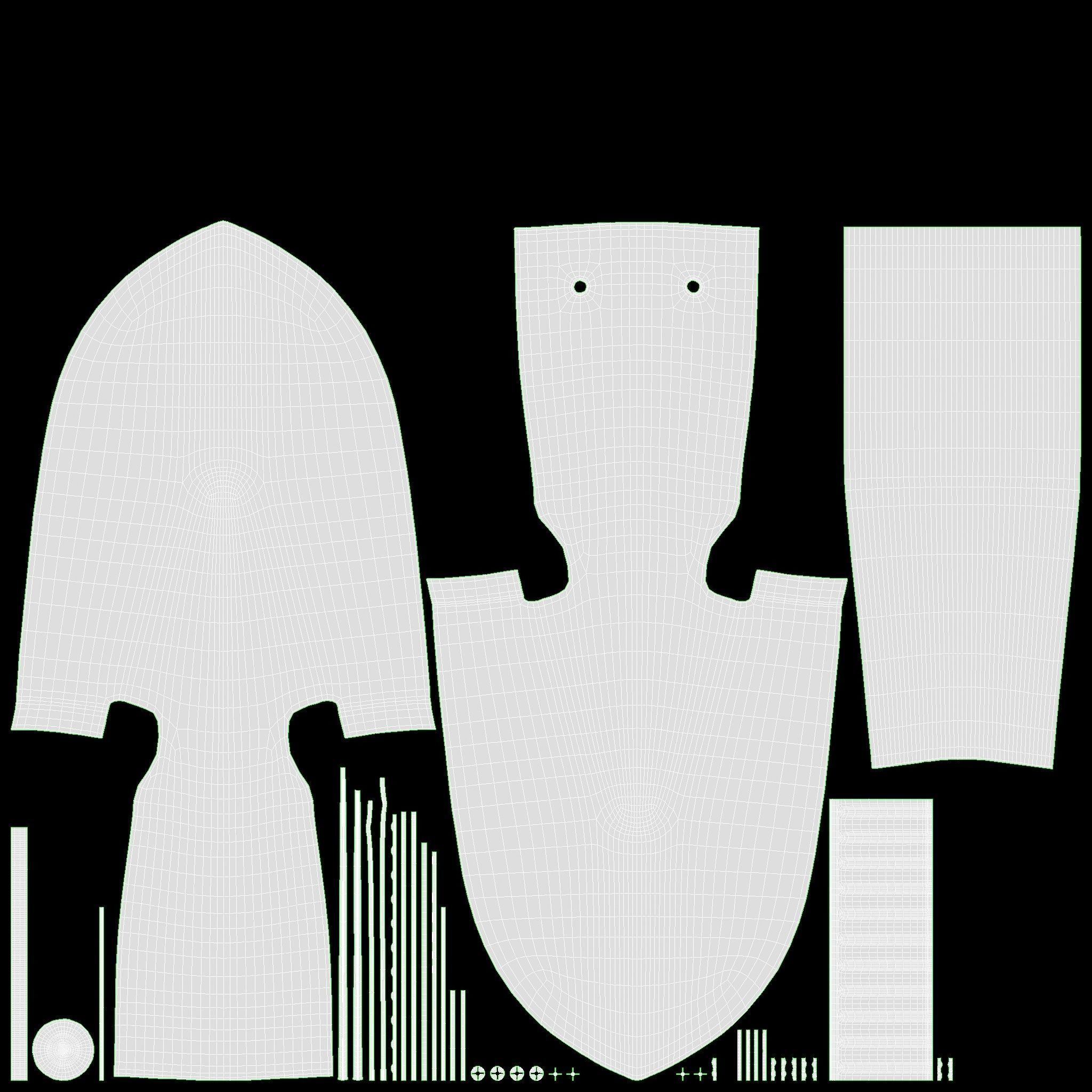 Camping shovel mini 3D model_13