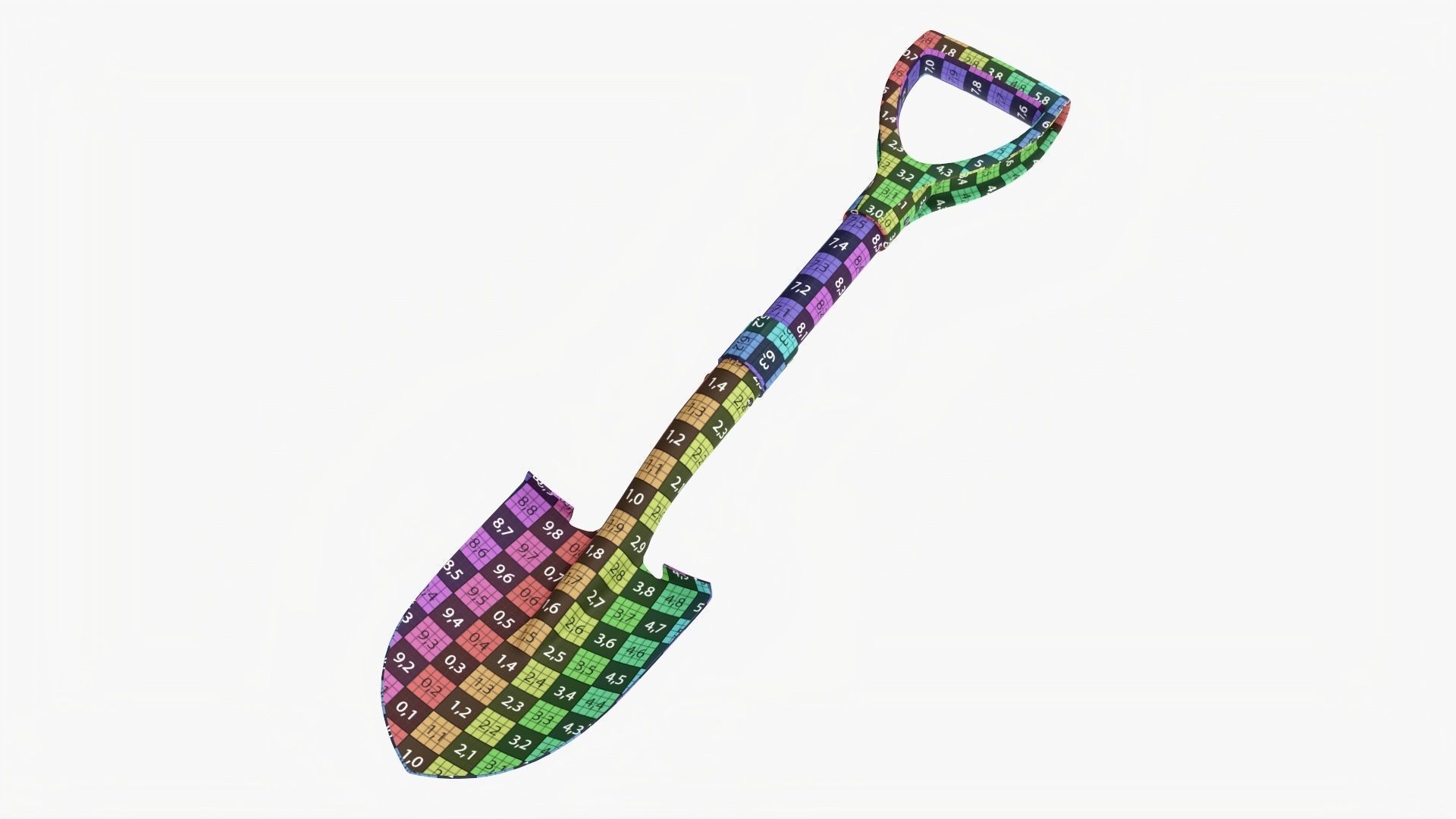 Camping shovel mini 3D model_6