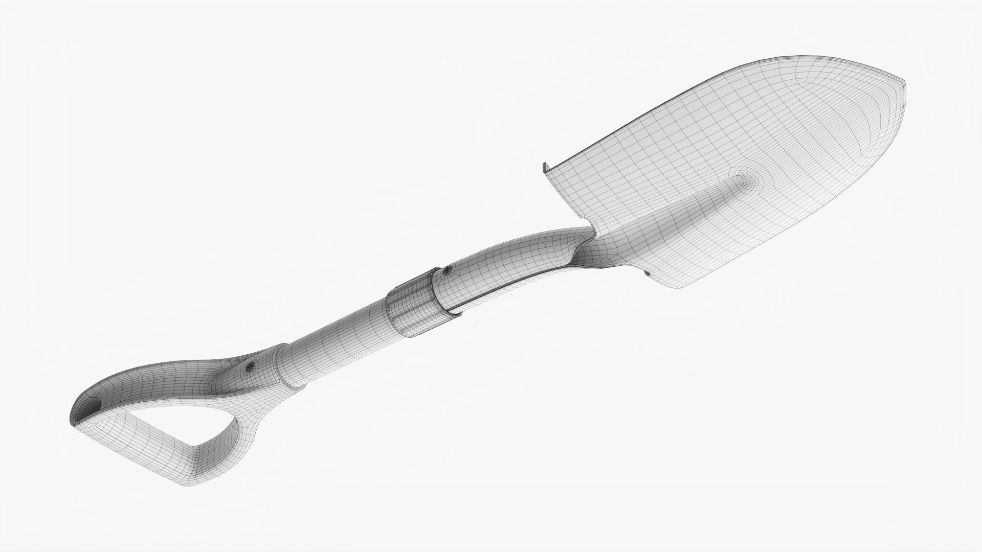 Camping shovel mini 3D model_9