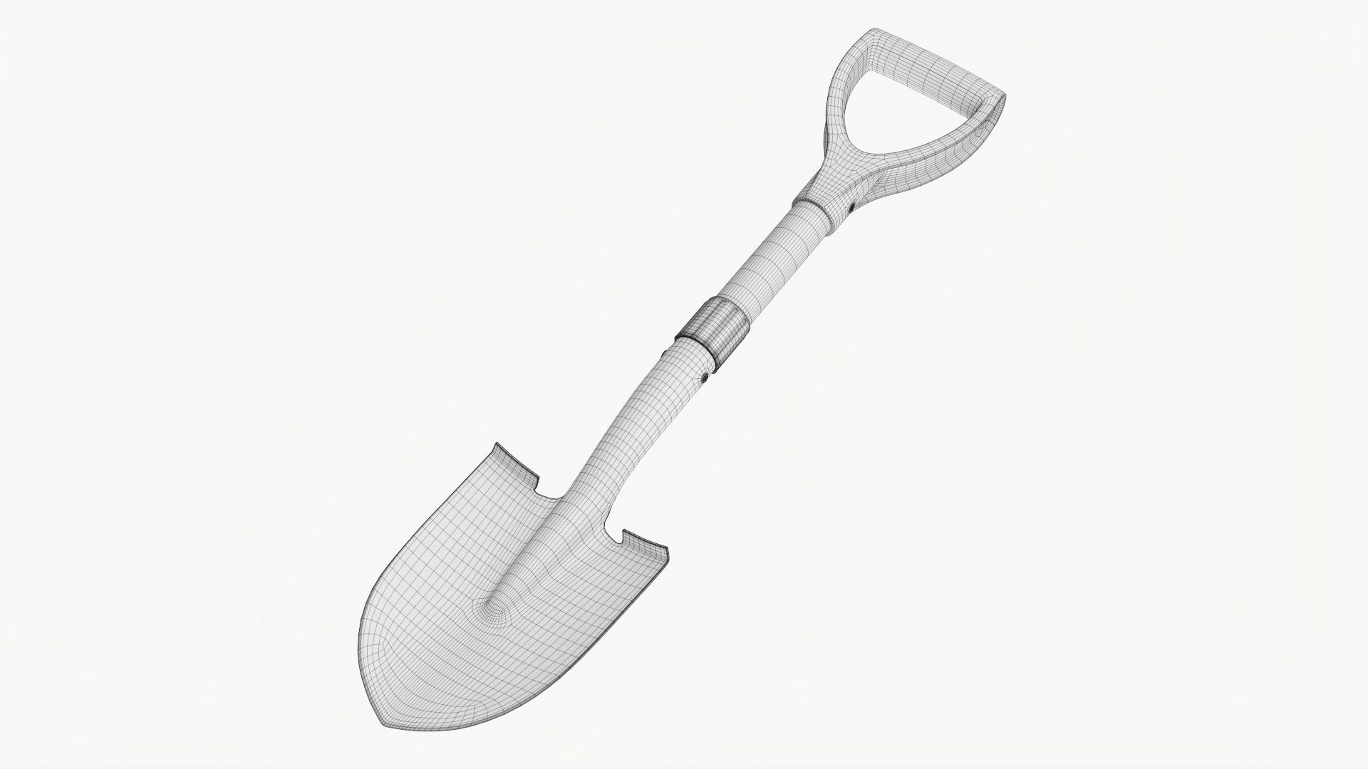 Camping shovel mini 3D model_7
