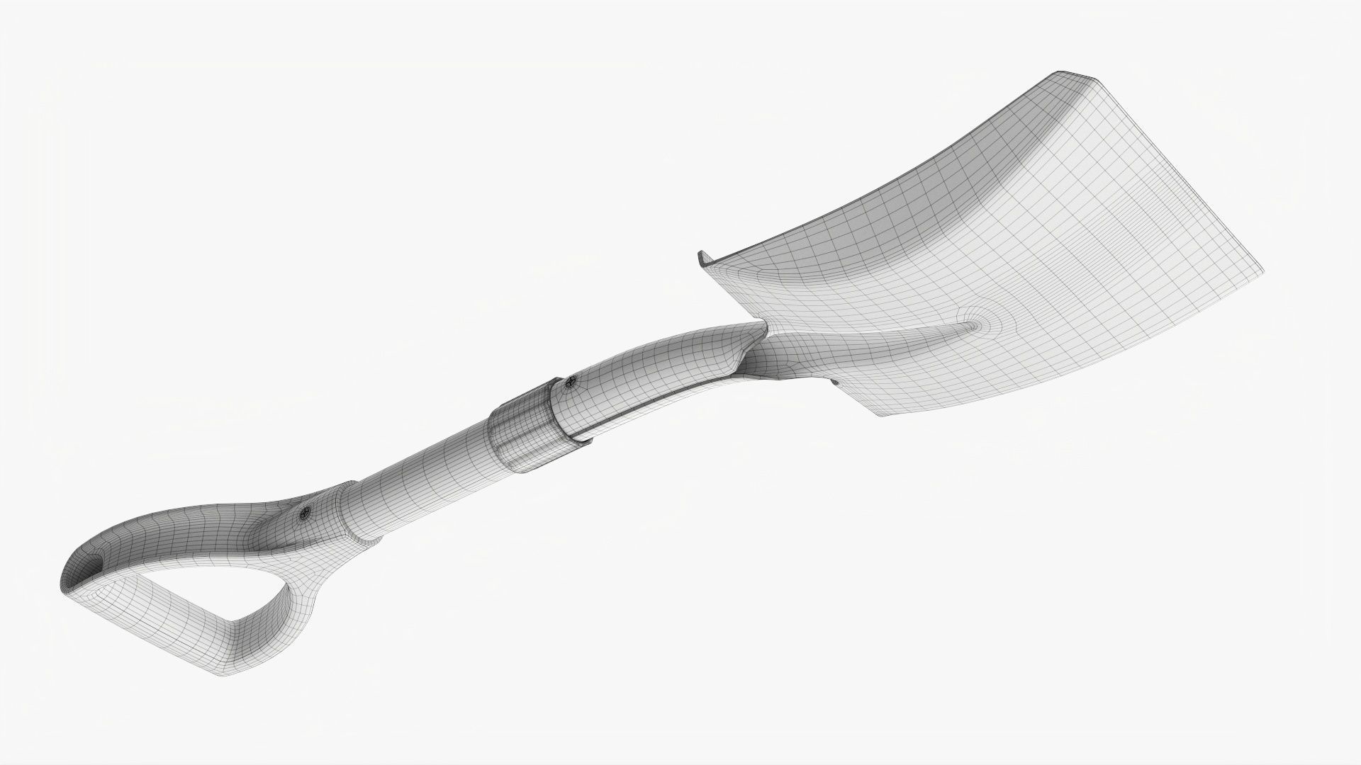 Shovel square head mini  3D model_8