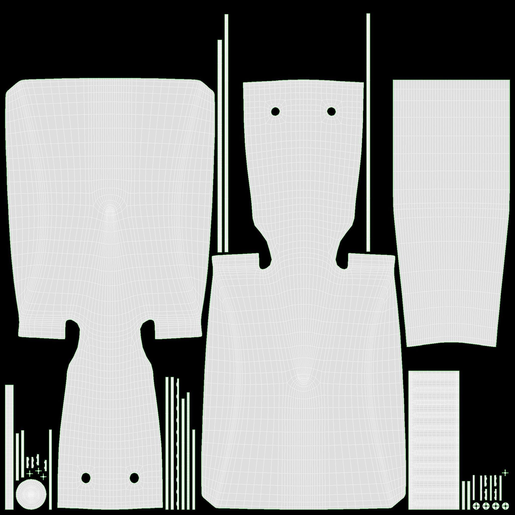 Shovel square head mini  3D model_13