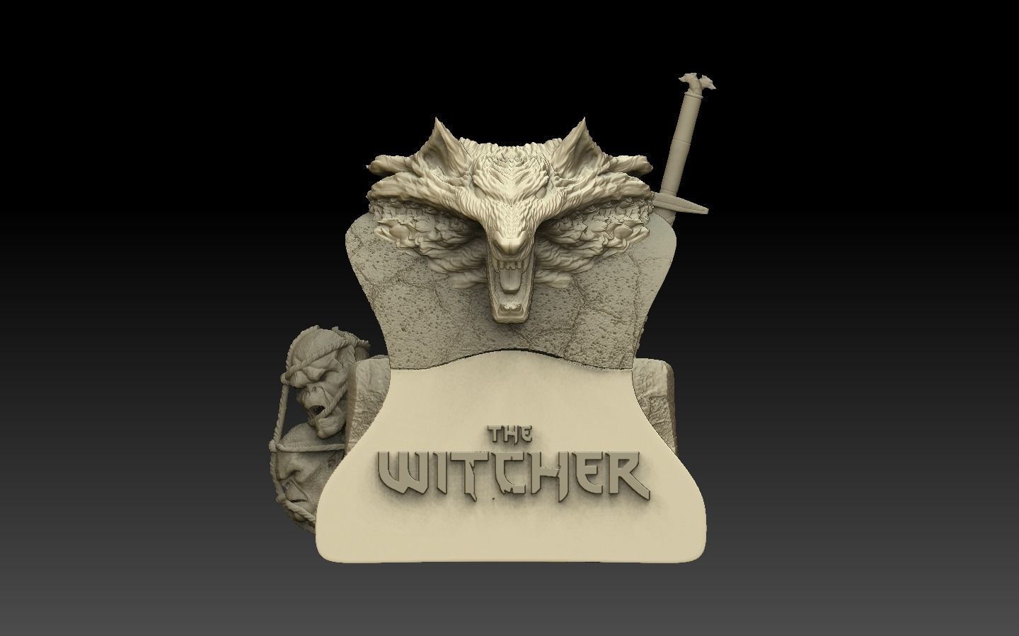 DUALSHOCK STAND THE WITCHER 3D print model_4
