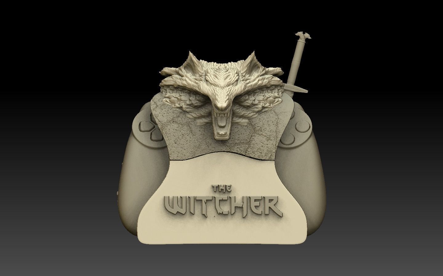 DUALSHOCK STAND THE WITCHER 3D print model_5