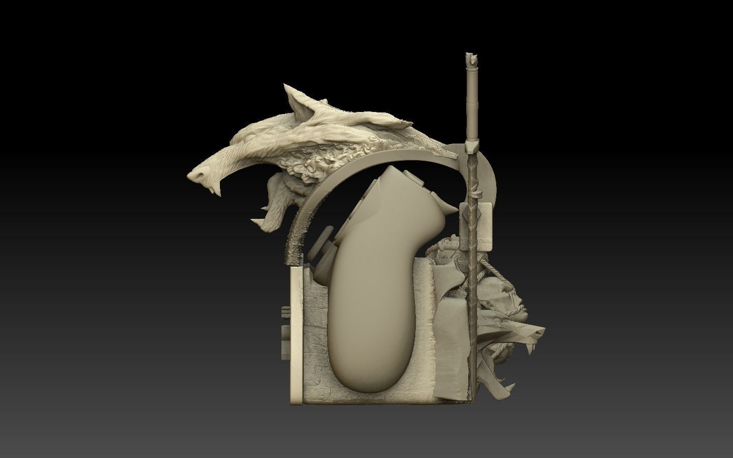 DUALSHOCK STAND THE WITCHER 3D print model_7