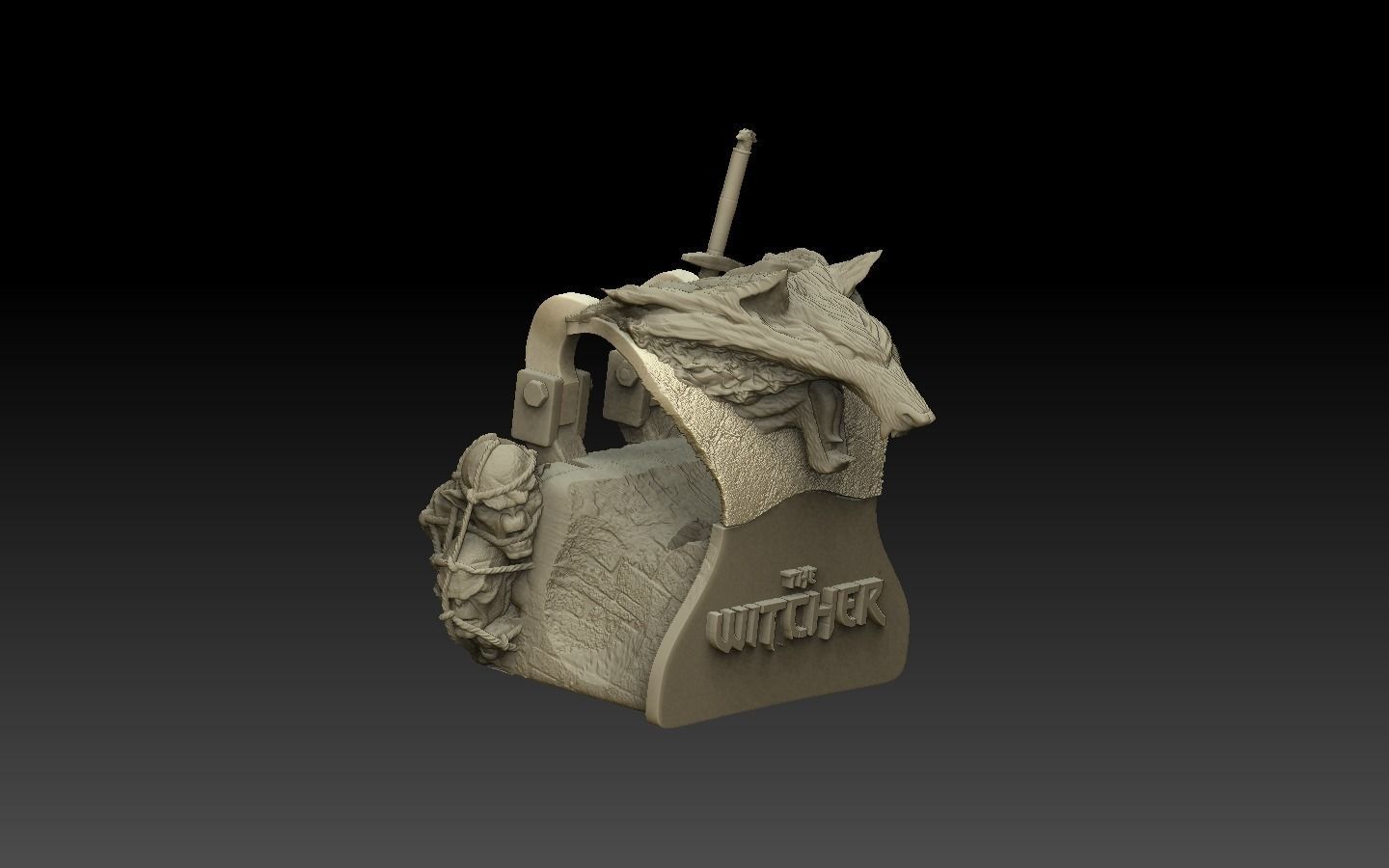 DUALSHOCK STAND THE WITCHER 3D print model_1