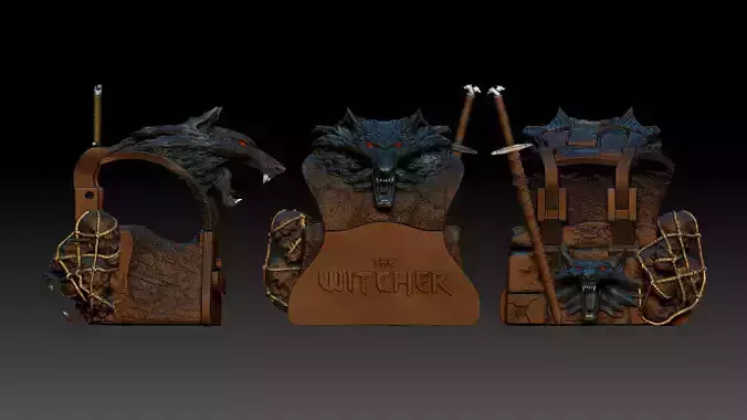 DUALSHOCK STAND THE WITCHER 3D print model