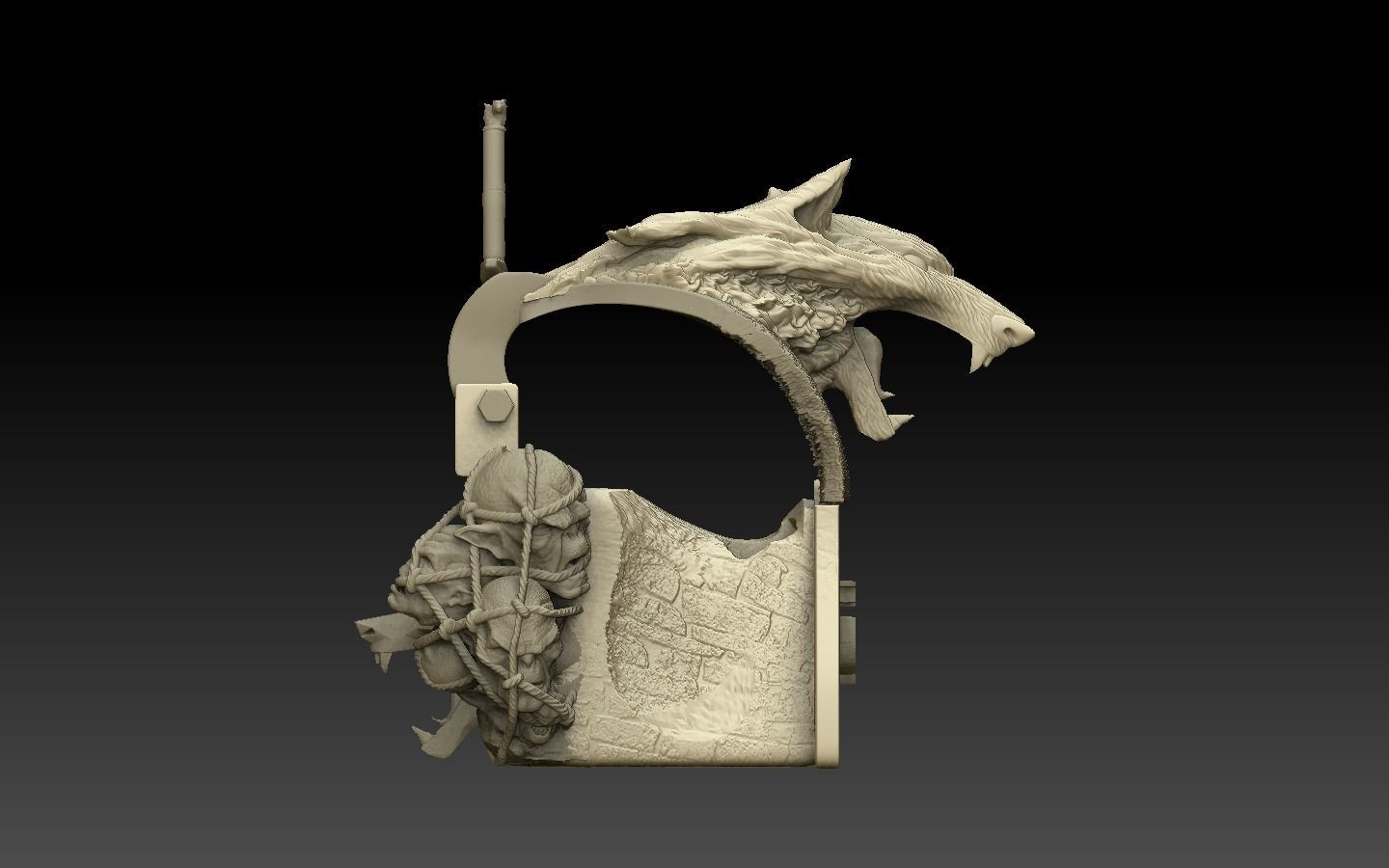 DUALSHOCK STAND THE WITCHER 3D print model_8