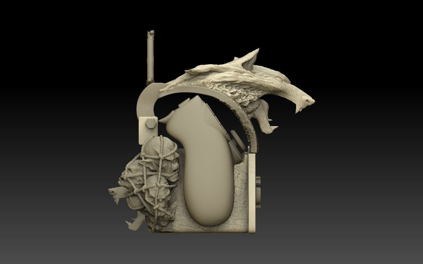 DUALSHOCK STAND THE WITCHER 3D print model_9