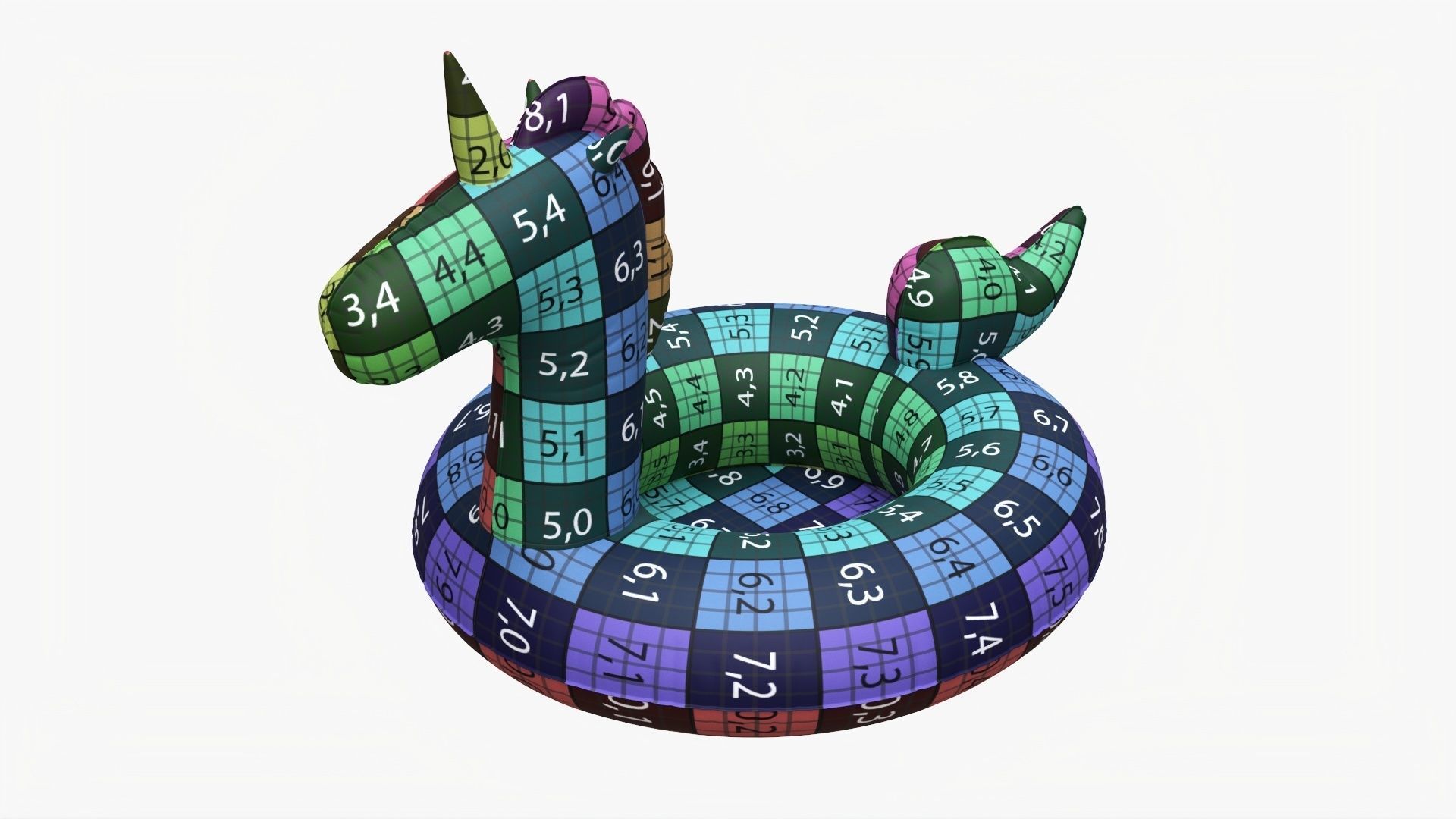 Unicorn pool float 3D model_12