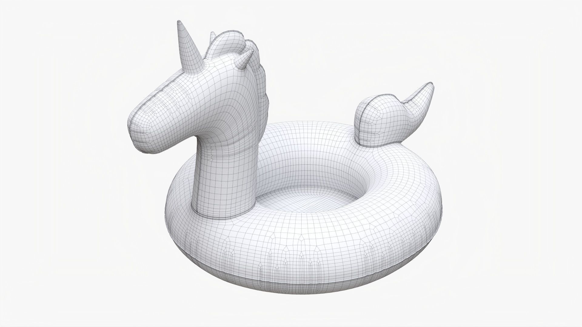 Unicorn pool float 3D model_6