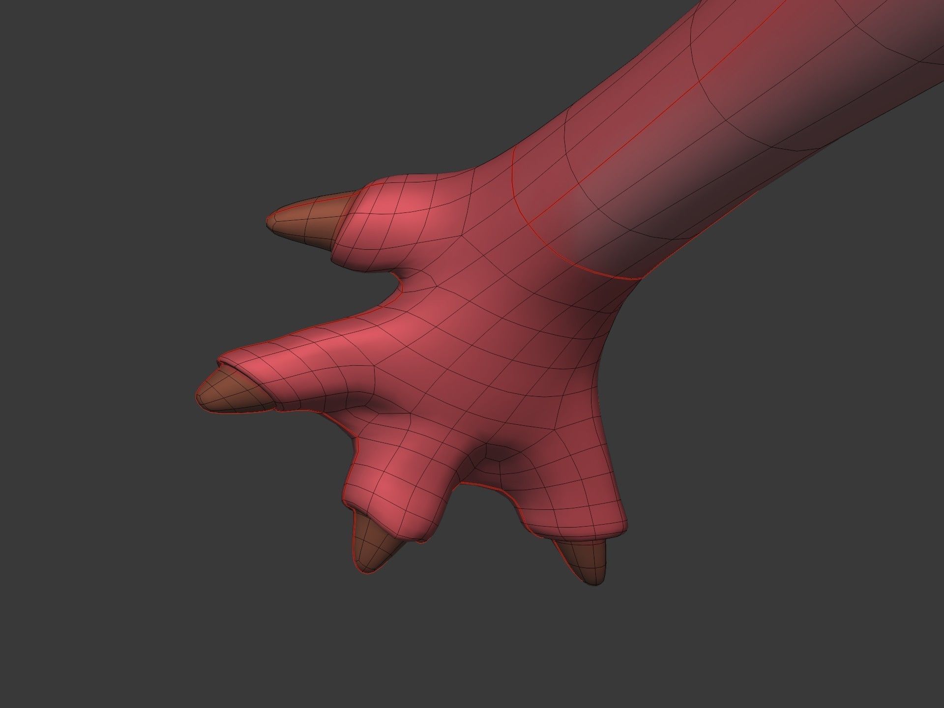 Cartoon Dinosaur -- Pteranodon Low-poly 3D model_18