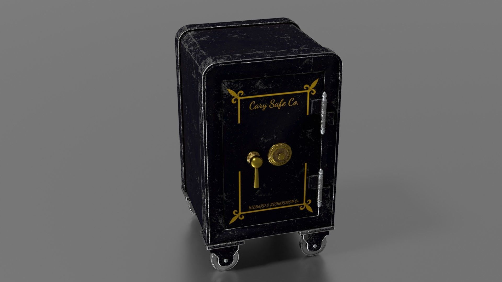 Old safe Low-poly 3D model_38
