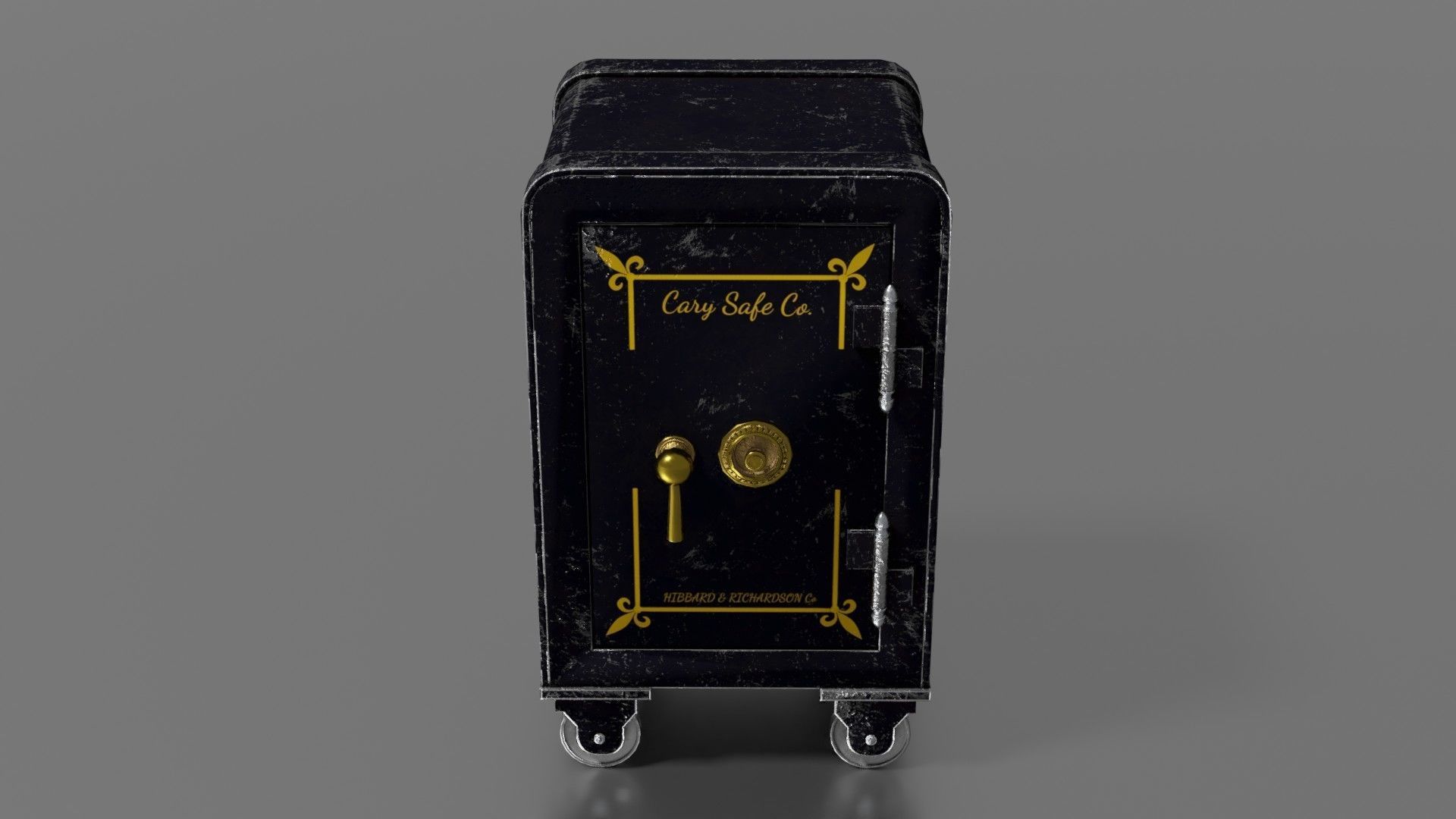 Old safe Low-poly 3D model_37