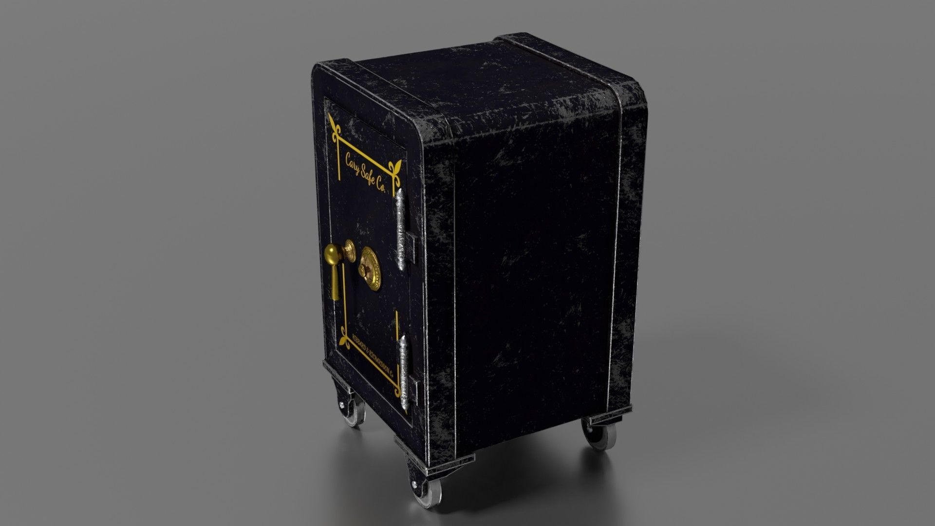 Old safe Low-poly 3D model_48