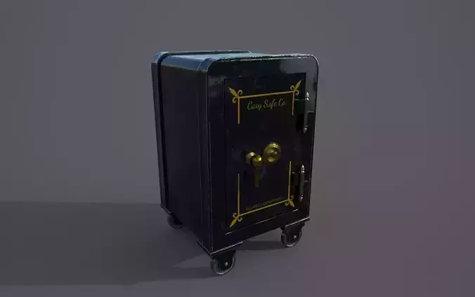 Old safe Low-poly 3D model