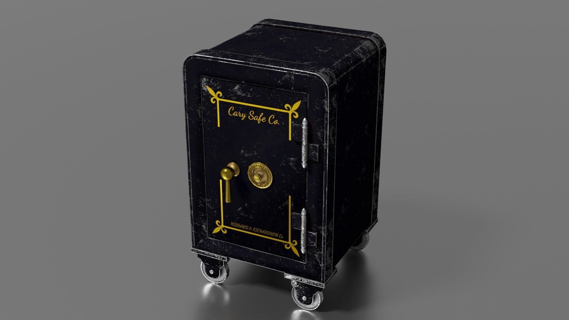 Old safe Low-poly 3D model_50