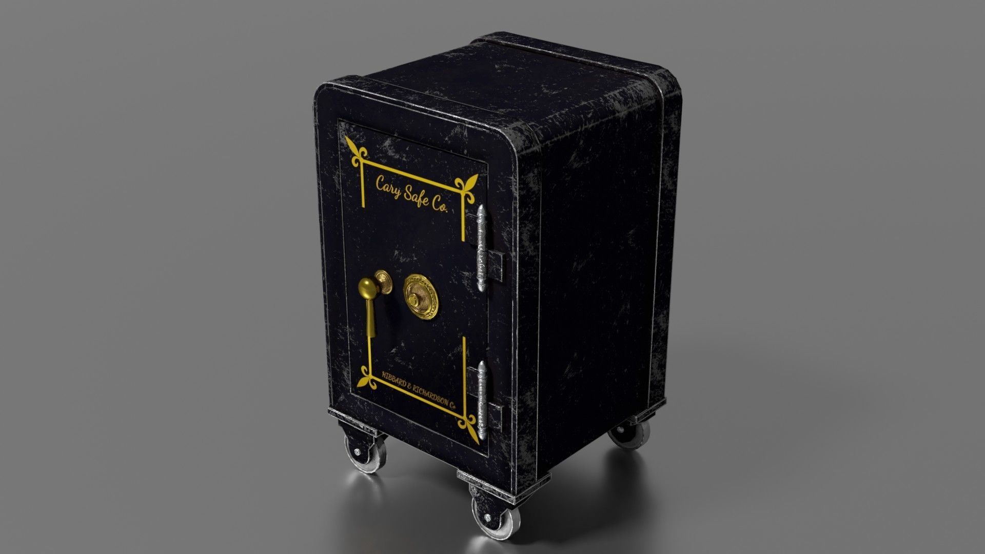 Old safe Low-poly 3D model_49