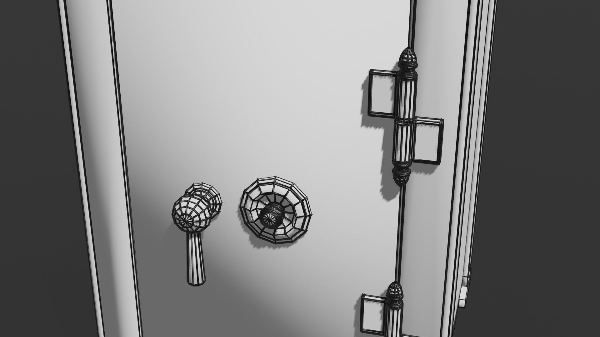 Old safe Low-poly 3D model_18