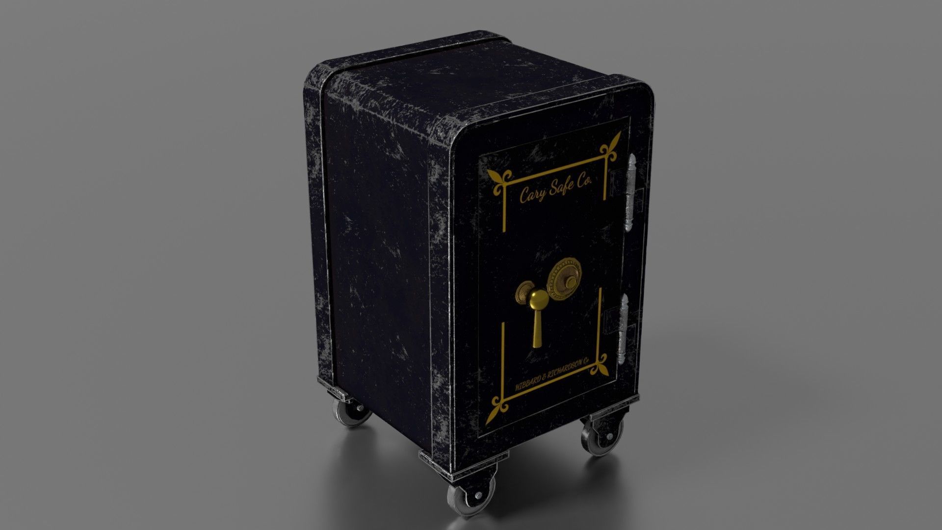 Old safe Low-poly 3D model_39
