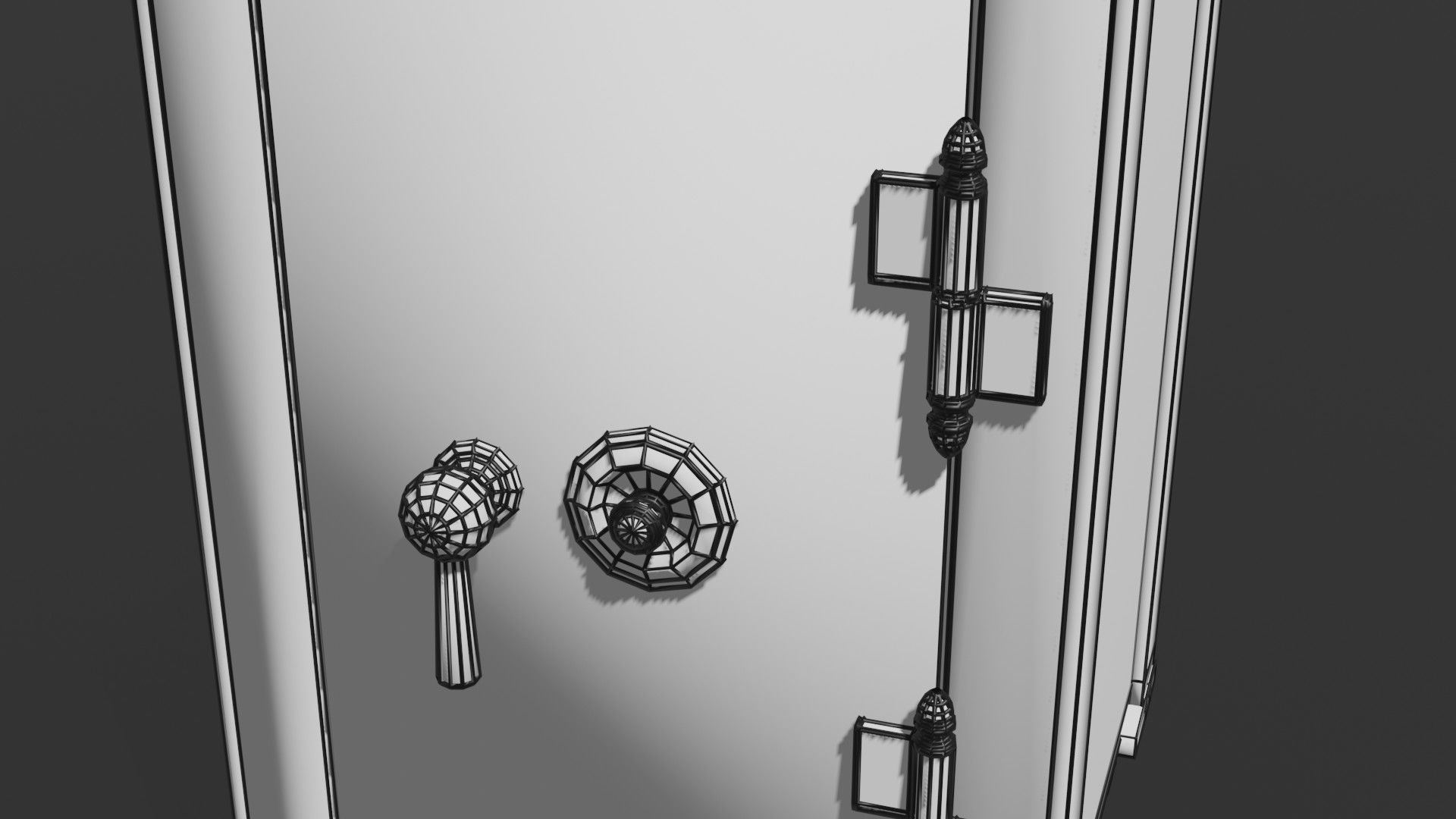Old safe Low-poly 3D model_34