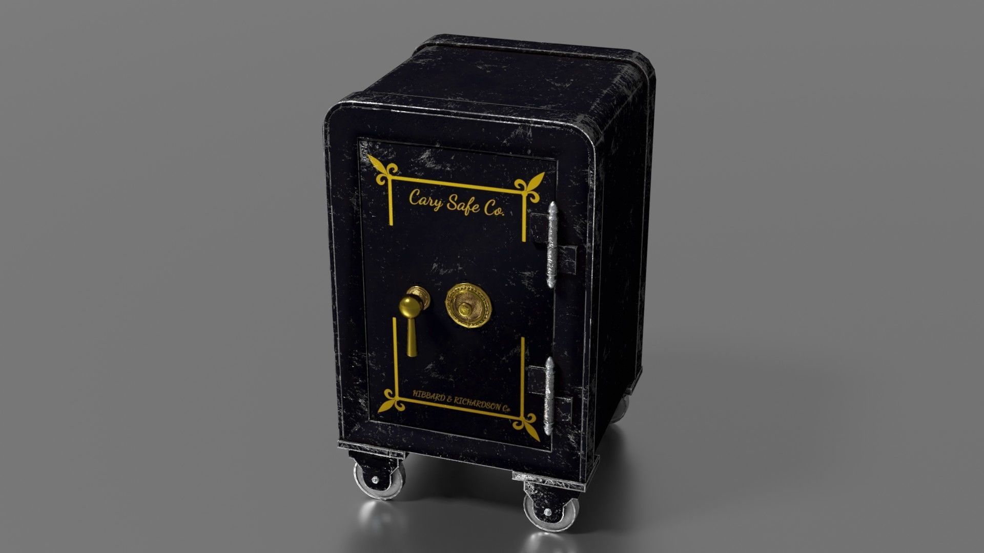 Old safe Low-poly 3D model_51