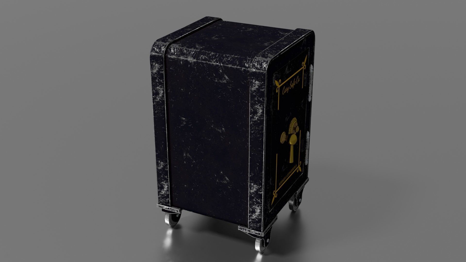 Old safe Low-poly 3D model_40