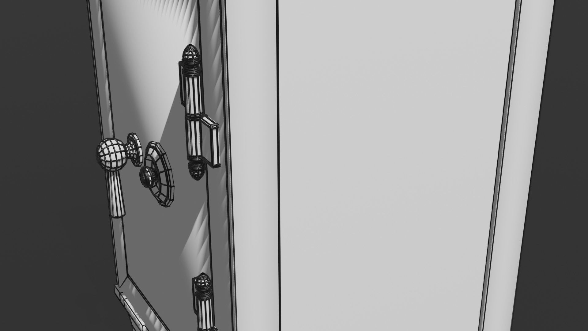 Old safe Low-poly 3D model_31