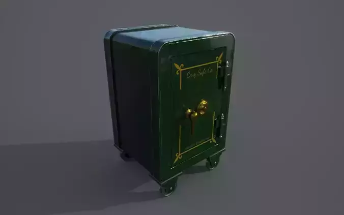 Old safe Low-poly 3D model