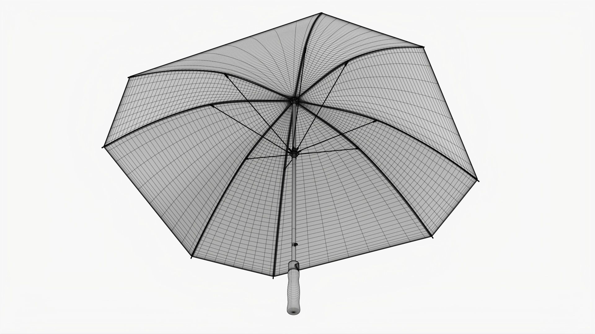Umbrella rectangular automatic 3D model_10