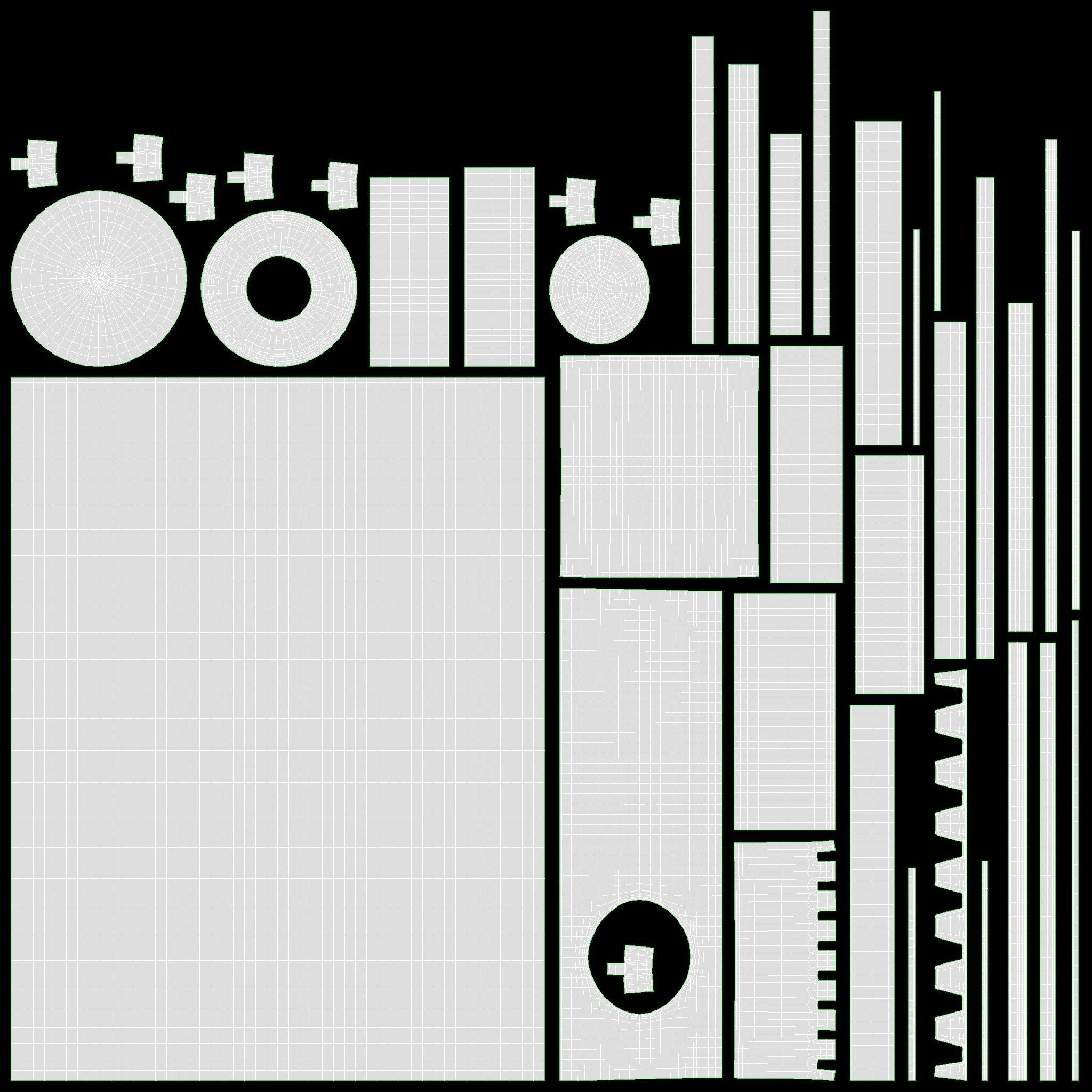 Umbrella rectangular automatic 3D model_19